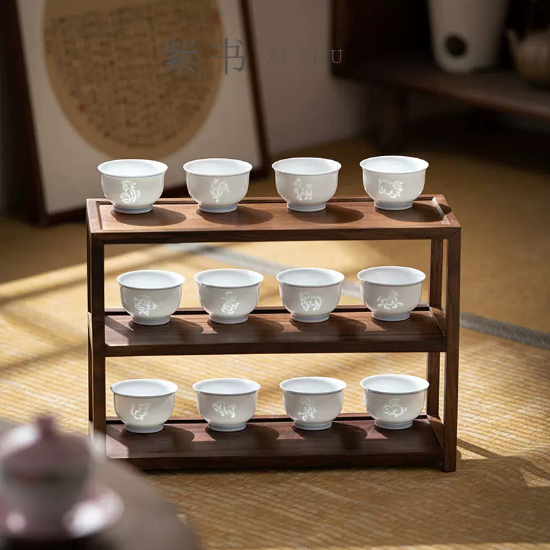 玲珑十二生肖主人杯单杯陶瓷女士个人专用喝茶杯功夫茶具茶碗高档