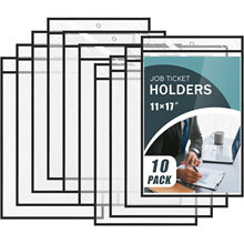 实力工厂31*50厘米PVC透明11"X17"干擦袋儿童重复练习文件袋