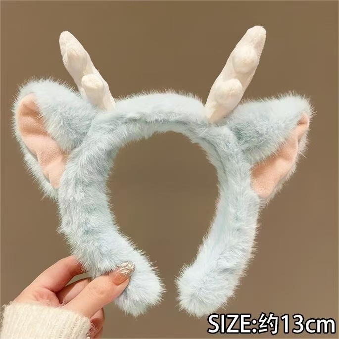 Linda diadema de oso de amor tridimensional, diadema de felpa de dibujos animados de celebridades de Internet, diadema de lavado de cara, accesorios para el cabello de todo fósforo de celebridades de Internet al por mayor