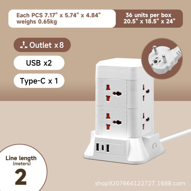 Estándar europeo-2 metros-2 capas/USB