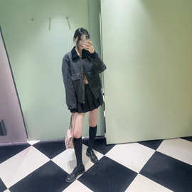 毒家版本现货高品质P家新款做旧水洗夹棉夹克外套宽松版男女同款