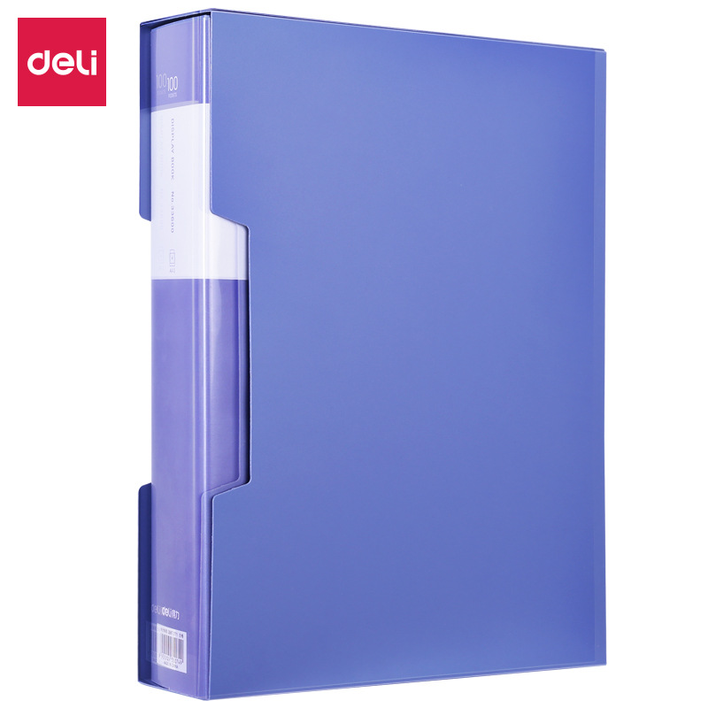 Deli 100 páginas folleto de información carpeta de oficina material de aprendizaje del estudiante bolsa de almacenamiento suministros de oficina gruesos 33600