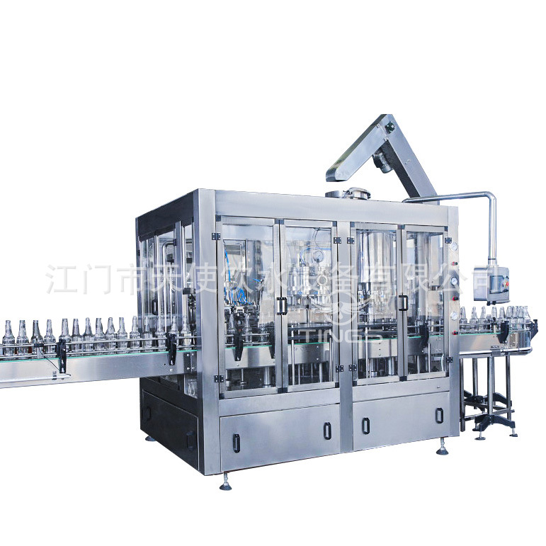 玻璃瓶碳酸饮料三合一灌装机 全套玻璃瓶含气碳酸饮料设备灌装生
