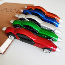 塑料喷漆工艺圆珠笔 车门可以打开 后轮回弹惯性玩具汽车笔