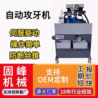 数控伺服全自动攻牙机 可同时钻孔攻牙 监测三轮防断丝锥一键对刀