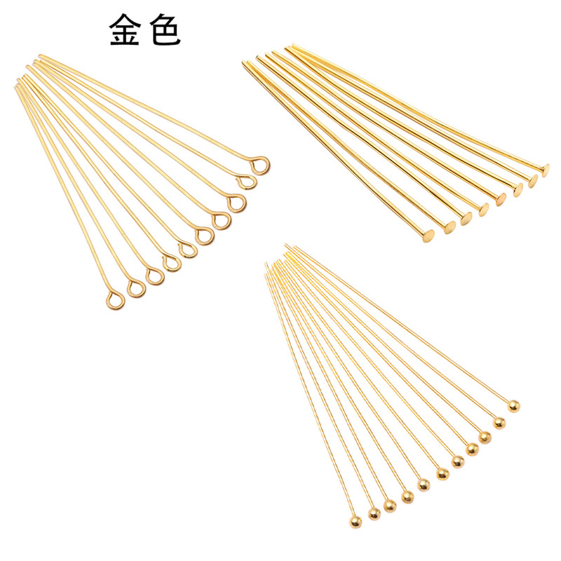 Or / Tête ronde 0.5*16mm [200 pièces/sac]