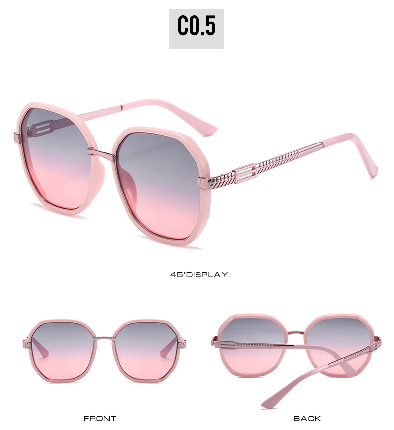 PC, UV400 Protection Lens Material Round Frame Glasses Style Travel Occasion Square Pattern Elegant Square PC UV400 Protection Round Frame Patchwork Full Frame Women's Sunglasses