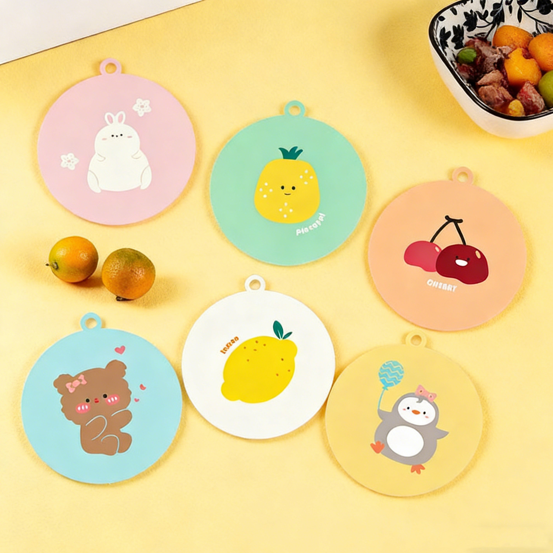 Posavasos con aislamiento de silicona, venta directa de fábrica, nuevos posavasos antiescaldaduras, posavasos bonitos de dibujos animados, posavasos creativos antideslizantes para el hogar