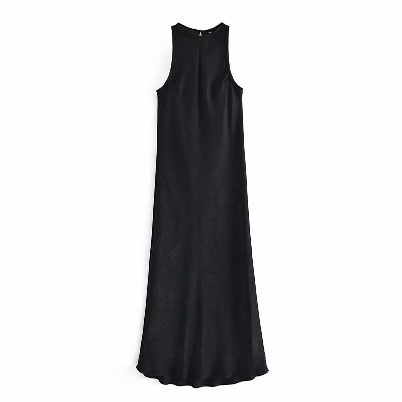 spring sleeveless black dress  NSAM50421