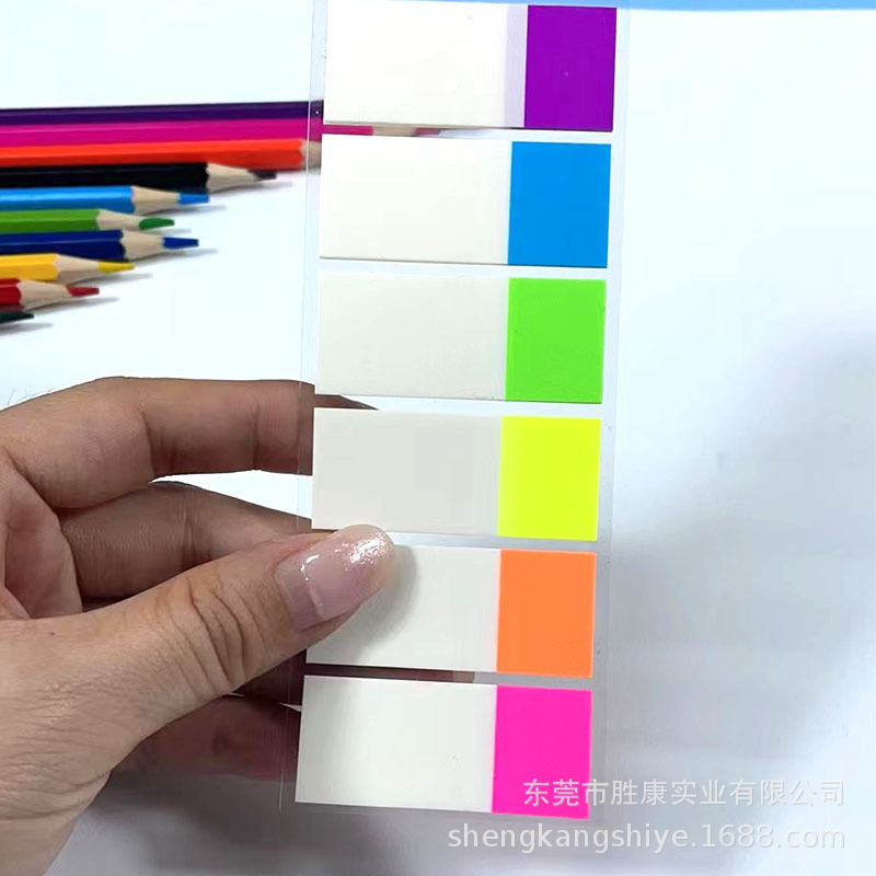 Yueda nota adhesiva transparente nota PET muy fino índice pegatinas estudiante papelería pegatinas fuente fábrica al por mayor envío gratuito