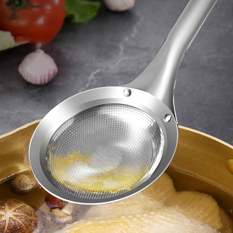 Cocina frito malla fina olla caliente picante olla caliente 304 Acero inoxidable colador Skimmer filtro de aceite neto hogar separador de aceite
