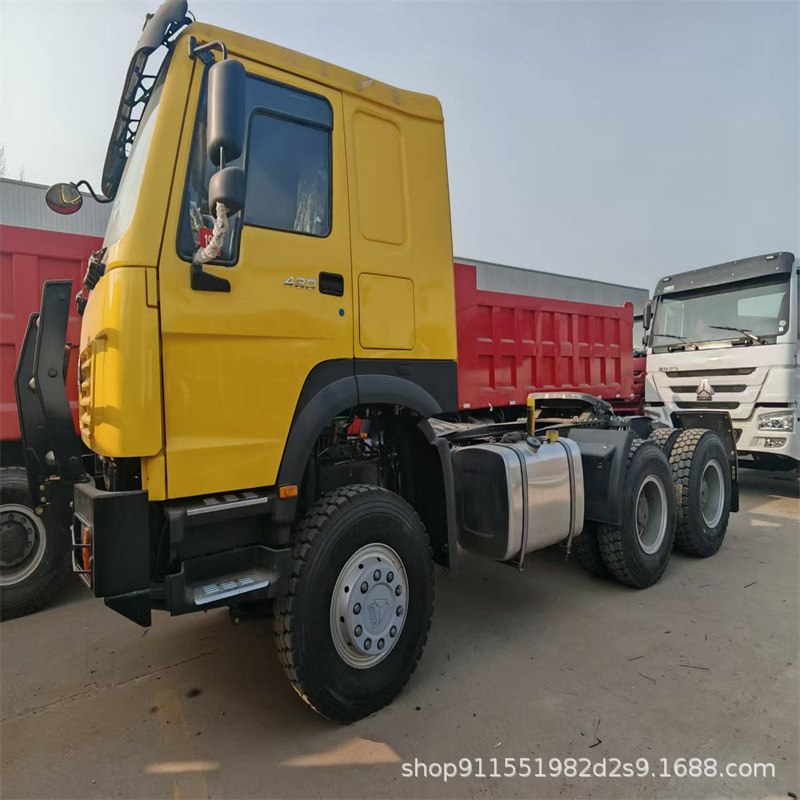 二手豪沃牵引车头 后八轮拖拉机拖车头 371马力货运卡车