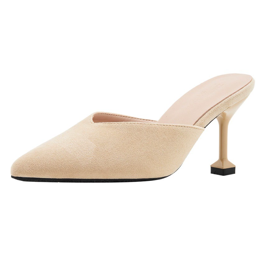 579-36 сандалии больших размеров с закрытым носком, женские толстые ступни больших размеров, расширенные полутапочки, двусторонний каблук на шпильке, маленький размер 33, женская обувь