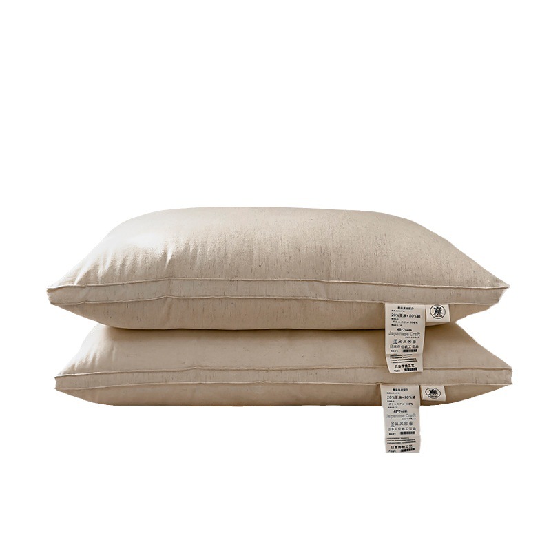 Japanese Muyin Xichuan Cotton and Linen Pillow Core Good Product Linen Pillow Stereo Pillow Core Single Person Homestay Pillow Core Solid Color Simple