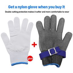 Steel wire glove, cutting slaughter electric saw operation labor protection hand protection stainless steel metal glove anti-cutting