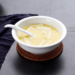 純白陶磁器の大きいスープの碗のホテルはスープの古い麺の碗を盛って厚い大きいスープの鉢の円形の大きいサイズのスープの碗のホテルの魚の頭のスープを詰めます。