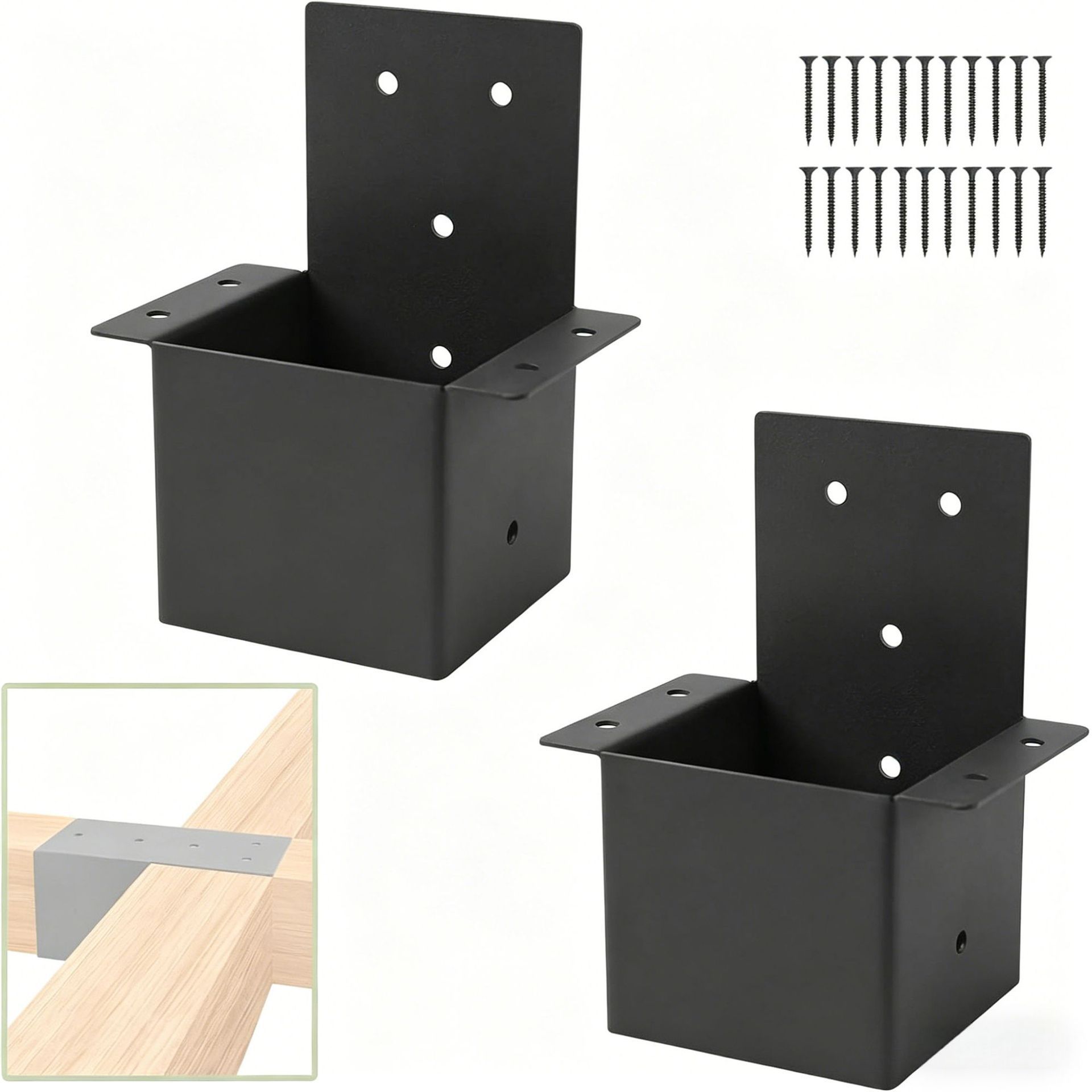 Accesorios de Soporte para Cenador con Fijación con Tornillos para Pared y Vigas image 8