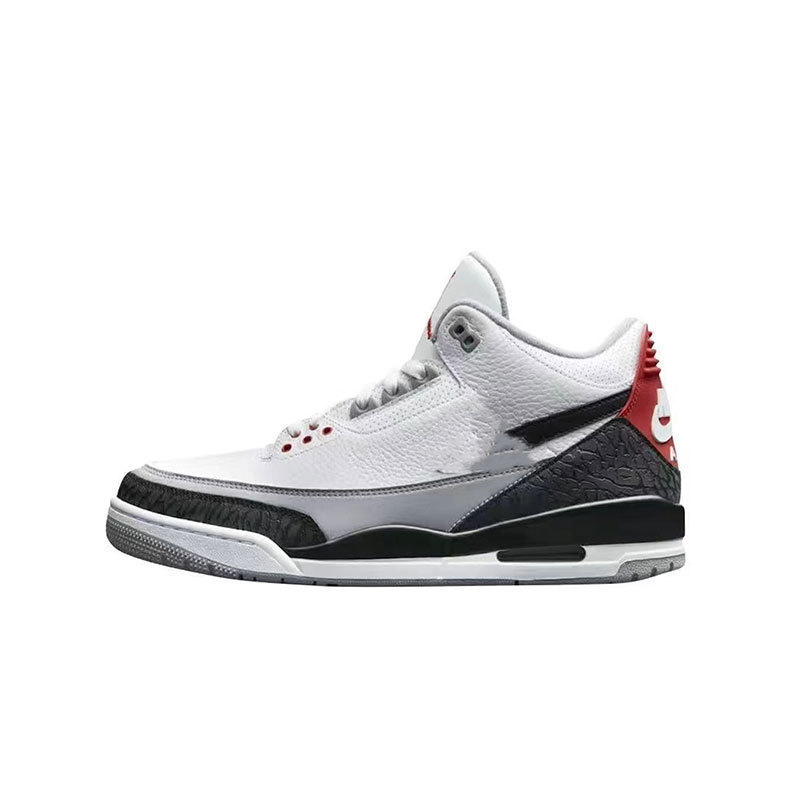 Putian Wholesale Shoes Jordan Aj3 White Cement Flame Red Air Cushion Non-Slip Men's Basketball Sports Shoes Trendy Hot Item Putian Wholesale Shoes Jordan Aj3 White Cement Flame Red Air Cushion Non-Slip Men's Basketball Sports Shoes Trendy Hot Item