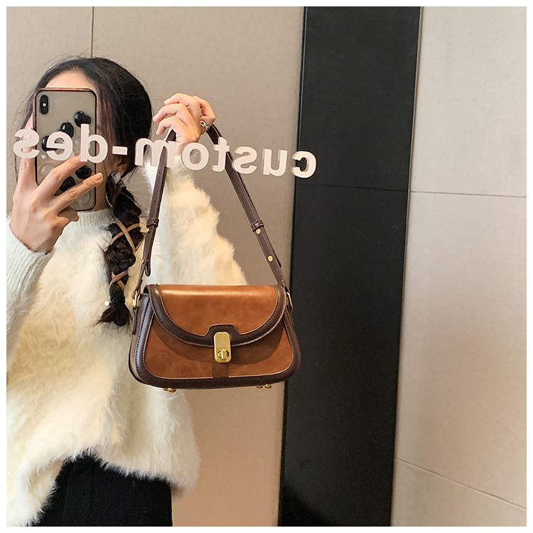 Women's Crossbody Bag Contrast Colour Small Square Shoulder Bag_voghion.com