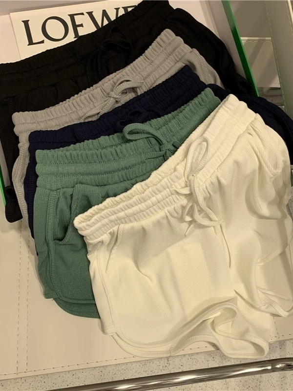 Шорты шелковые для отдыха, тонкие брюки, свободного силуэта, oversize