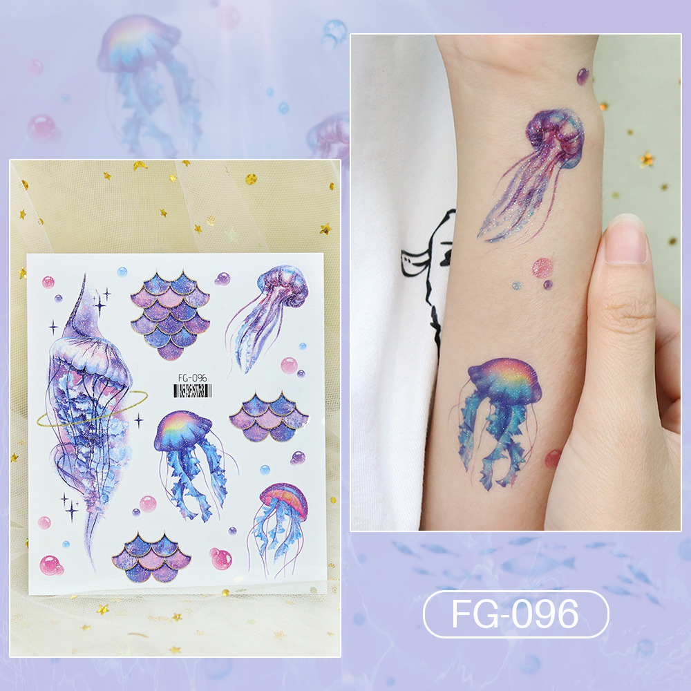 Tatuajes Temporales con Purpurina de Papel de Transferencia de Agua para Cuerpo image 22