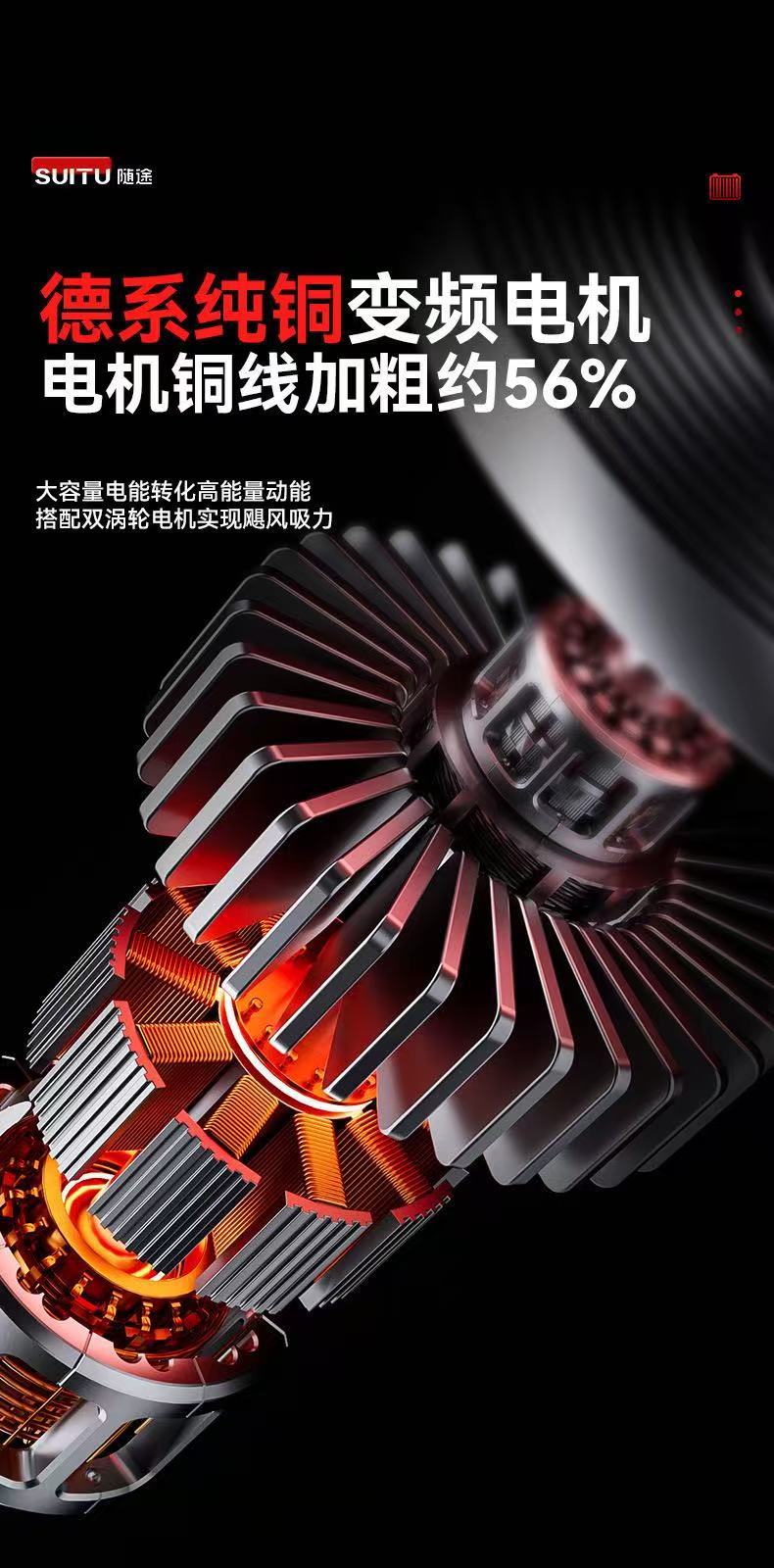 Car Wireless Vacuum Cleaner Household Powerful Blower Dust Dust Cleaner Smart Brushless Vacuum Cleaner Home and Car Dual Use