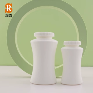 定制HDPE修腰拉环盖宠物益生菌固体片剂瘦身软胶囊塑料保健品瓶子