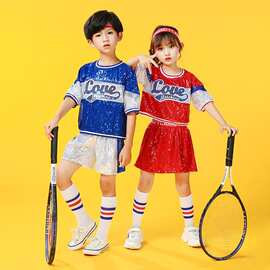 儿童演出服儿童爵士舞演出服装六一幼儿园小学生啦啦操嘻哈表演服