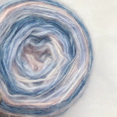 Gradient yarn ball for scarf, 50 g long-section dyed, medium-thin weight