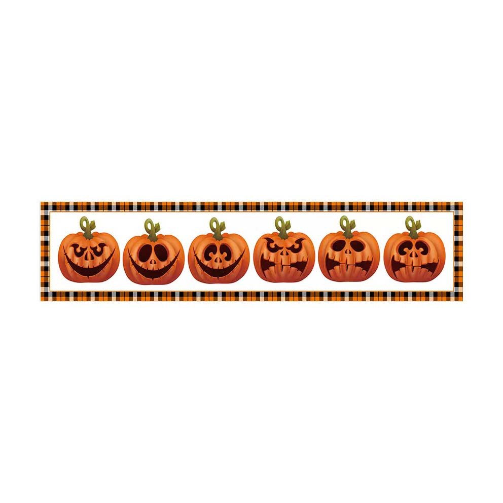 Transfronterizo 2024 Amazon nuevo Halloween calabaza festivales lino tabla bandera tabla de mesa comedor tabla de té tabla de bandera