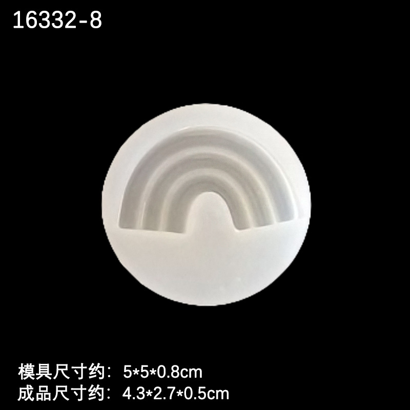 Espejo cristal epoxi Arco Iris cráneo cabeza trébol nota pastel taburete creativo DIY material decorativo Accesorios