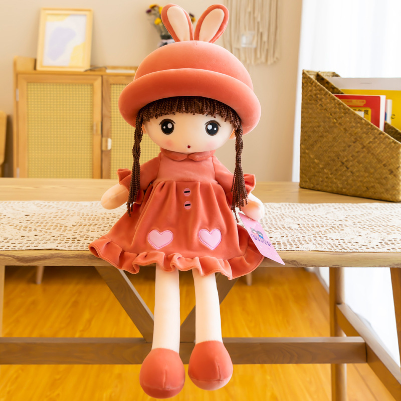Flower Fairy Toy Sweetheart Rabbit Ear Doll Mayfair Muñeca extranjera Durmiendo Muñeca de felpa rosa Regalo navideño Mujer