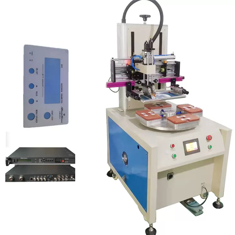 厂家现货供应接收器外壳转盘丝印机路由器丝印机半自动丝网印刷机