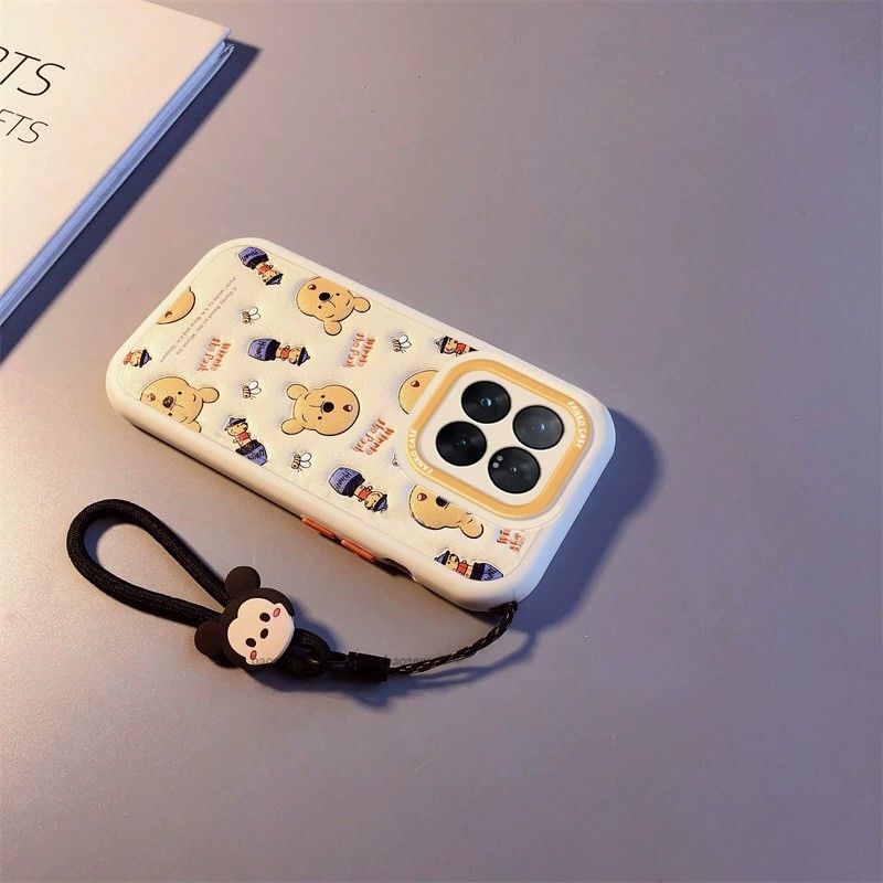 Mobile Phone Case for Xiaomi 15Pro Niche with Lanyard xiaomi14 Protective Case Full Screen Honey Winnie the Poodle