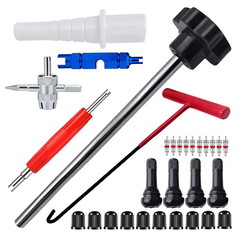 轮胎修补气门嘴安装工具套装橡胶气门嘴拆卸工具气门芯安装