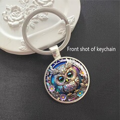 国境を越えて人気のあるかわいいフクロウ最高のプレゼント時間宝石キーチェーンアクセサリー