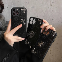 潮牌皮質クローン心適用iPhoneXS携帯ケース13promaxリンゴ16全包12転倒防止カップル