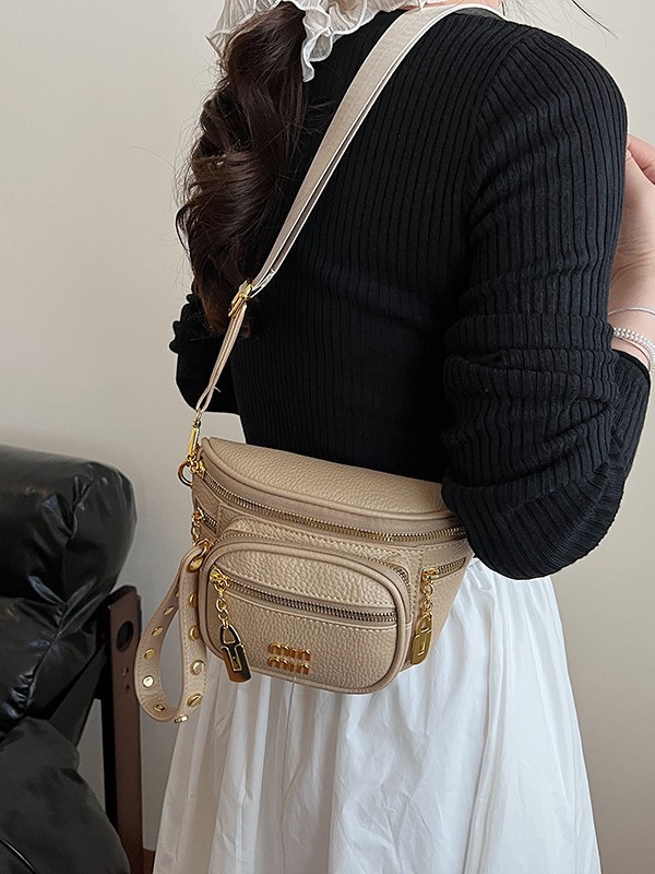 Bolso de pecho de mujer de alta gama Bolso de mensajero de moda de nueva tendencia transfronteriza Bolso de hombro de diseño multicapa de nicho para mujer