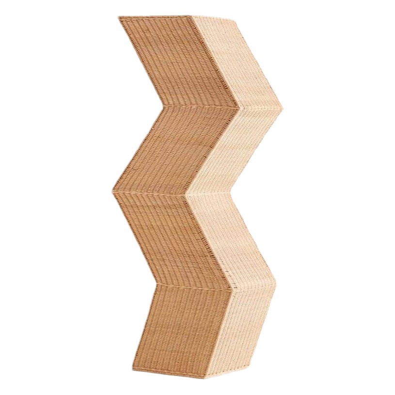 Estilo nórdico lámpara de pie sala de estar sofá cama y desayuno dormitorio de noche modelado geométrico hecho a mano ratán lámpara de pie decorativa