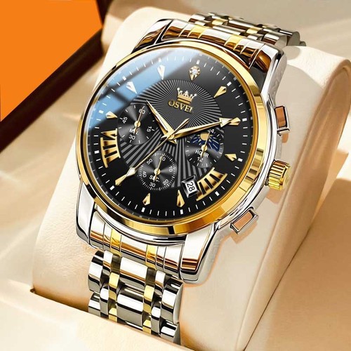 Men's Multi-functional Fashion Quartz Watch Business Steel Strap Men's Wrist Watch Casual Men's Watch