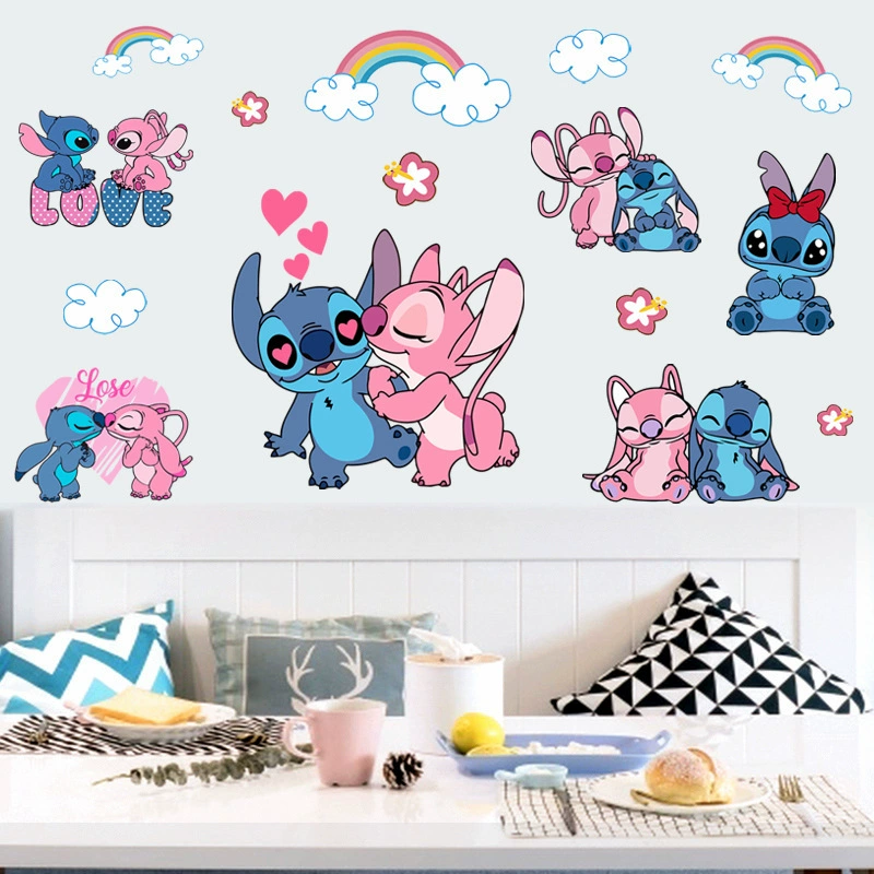 Трансграничный мультфильм Sti Chi Сломанная настенная наклейка детская комната декоративная настенная наклейка самоклеящаяся фреска аниме плакат ПВХ обои