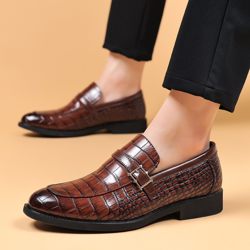 2024 New Leather Shoes Men's Business Dress Casual Shoes Crocodile Pattern Men's British Korean Pointed Toe plus size Shoes 2024 New Leather Shoes Men's Business Dress Casual Shoes Crocodile Pattern Men's British Korean Pointed Toe plus size Shoes