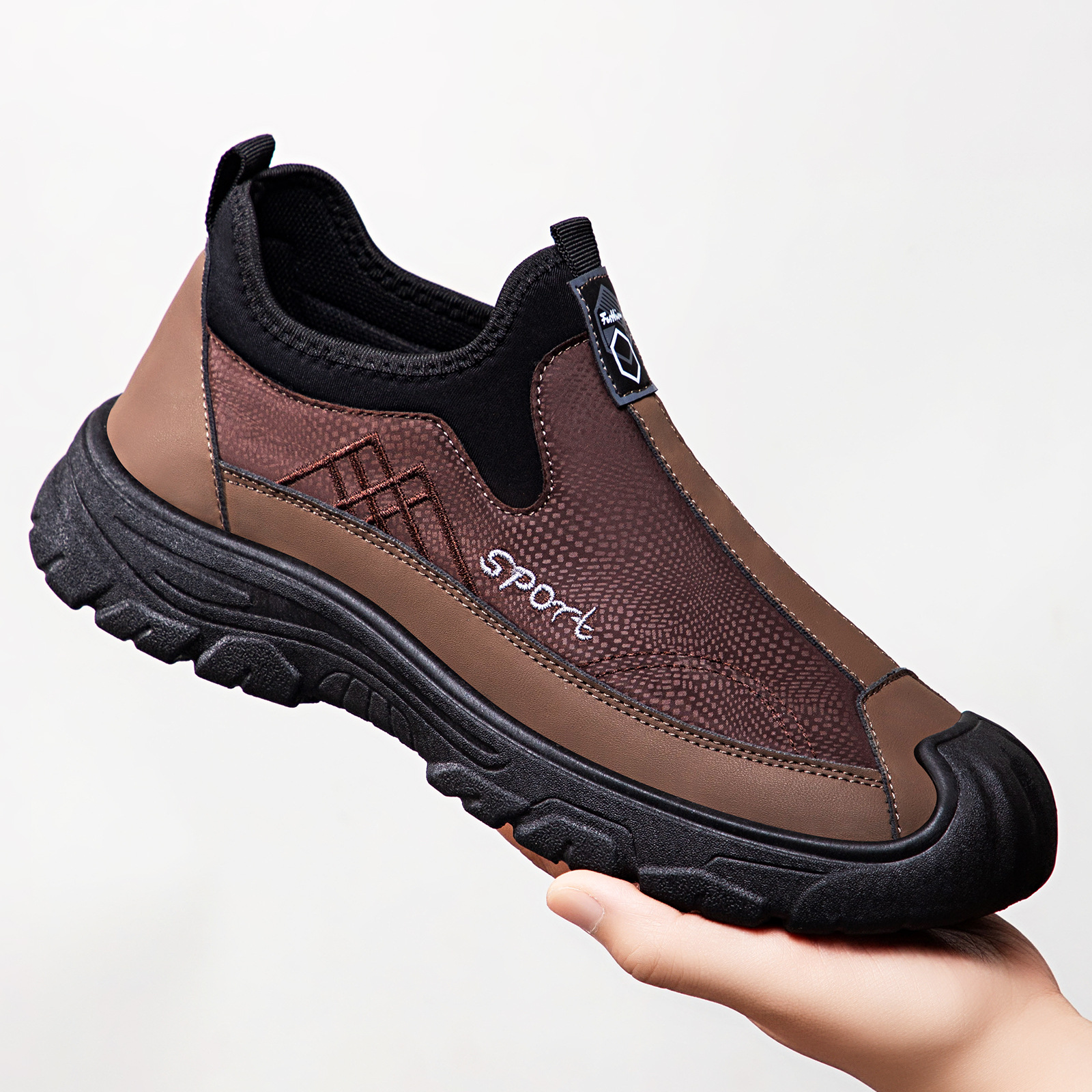 Zapatos de hombre primavera zapatos casuales superficiales zapatos de zapato único con suela blanda zapatos de suela gruesa cómodos al aire libre zapatos de papá