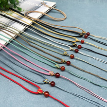 新款手工编织项链绳玉石珠宝吊坠细款棉绳翡翠玉坠男女士挂绳批发