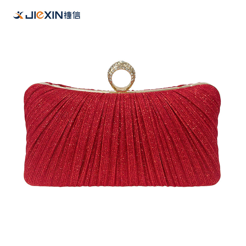 New Evening Bag Pleated Clutch Party Bag New Chinese Style Banquet Bag Women's Crossbody Pleated Gown Cheongsam Bag - Thumbnail 8