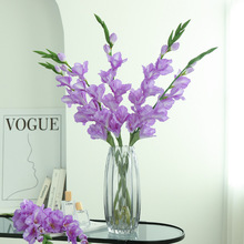 高档长枝宝石剑兰仿真花假花绢花摆设客厅餐桌花艺摆件落地装饰品