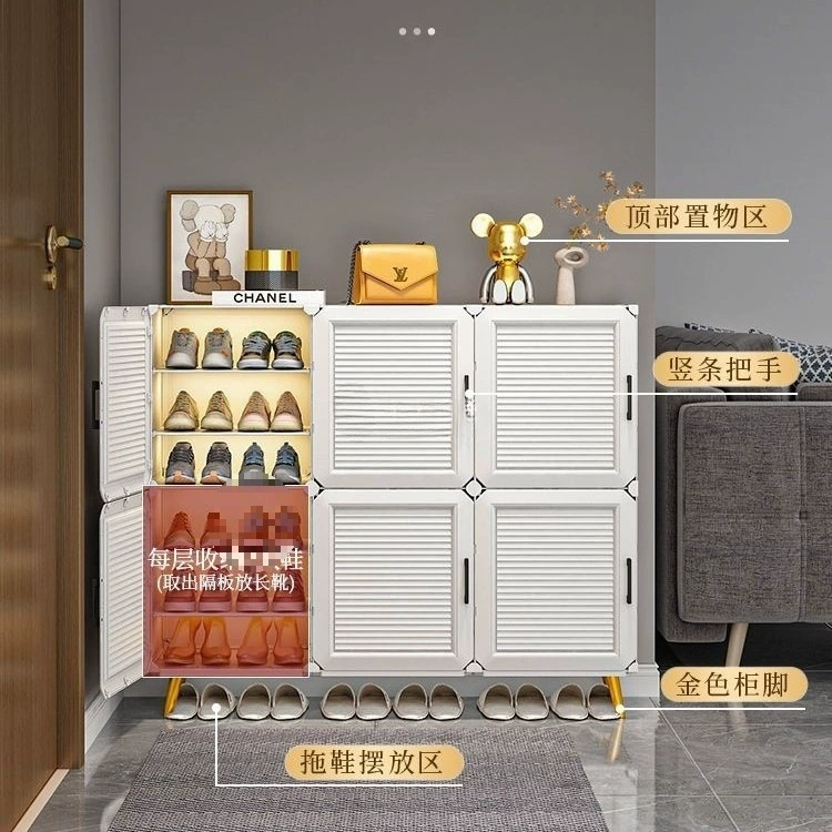 Оптовая продажа простого шкафа для обуви и вешалки для одежды, интегрированного домашнего прихожего шкафа, внутреннего хранения, новой подставки для обуви у входной двери