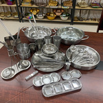 304不锈钢酒店餐厅全套餐具锅碗盘火锅勺漏筷啤酒杯烟灰缸酱料碟