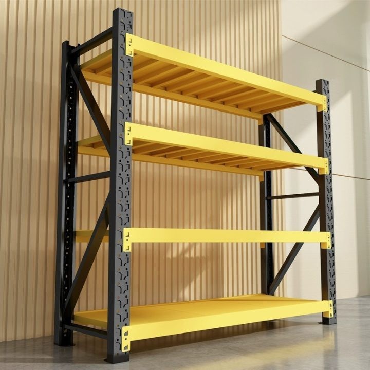 Warehouse Shelf Industrial Heavy-duty Reinforced Multi-layer Storage Rack Household Storage Rack Express Cargo Iron Shelf