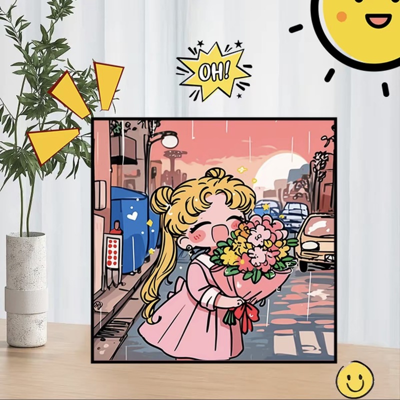 コナンデジタル油絵DIY手塗り怪盗キッドアニメアクリルメーカー卸売装飾画|undefined